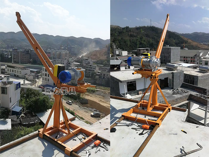 樓房電動提升機(jī)安裝完成